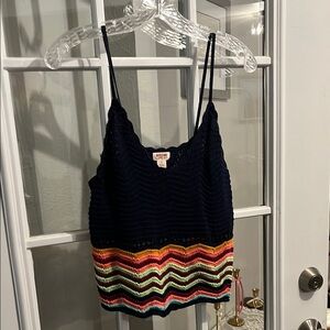 Vintage Mossimo Target Blue Knot Crop Tank